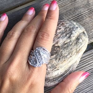 Silver Filled Fashion Statement Ring
